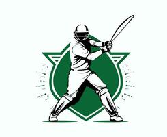 Vector Cricket Team logo on white Background manually created