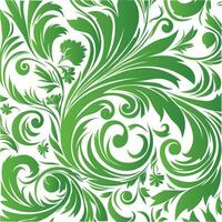 Vector illustration of green pattern on white background