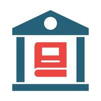 Library Vector Glyph Two Color Icon For Personal And Commercial Use.