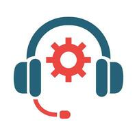 Technical Support Vector Glyph Two Color Icon For Personal And Commercial Use.