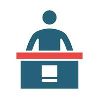 Librarian Vector Glyph Two Color Icon For Personal And Commercial Use.