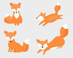 Cute Faceless Fox Animal Illustration vector