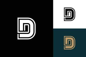 letter d monogram vector logo design