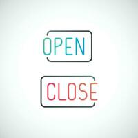Open and Closed signs. vector