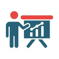 Presentation Vector Glyph Two Color Icon For Personal And Commercial Use.