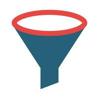 Funnel Vector Glyph Two Color Icon For Personal And Commercial Use.