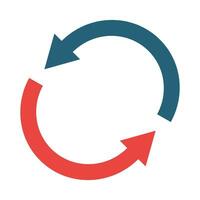 Repeat Vector Glyph Two Color Icon For Personal And Commercial Use.