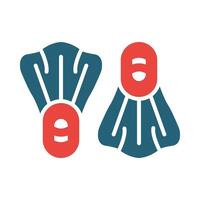 Flippers Vector Glyph Two Color Icon For Personal And Commercial Use.