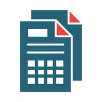 Spreadsheet Vector Glyph Two Color Icon For Personal And Commercial Use.