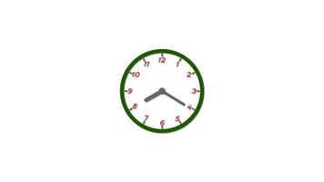 Analog clock spinning animation video