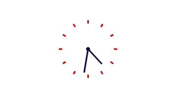 Wall clock time working office hours animated. timer time lapse video animation 4k