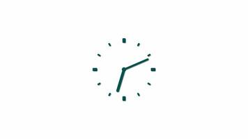 l'horloge icône avec en mouvement flèches dans 12 heure boucle. chronomètre animation. video