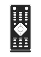 TV remote control buttons black and white 2D line cartoon object. Remote controller for television equipment isolated vector outline item. Watching tv device monochromatic flat spot illustration