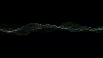 Futuristic hi-tech digital particle wave video