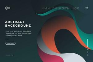 3D Black Colorful Abstract Background with minimal, gently curving waves in a simple and elegant style. It would make a great landing page, website, app, or UI, UX. vector