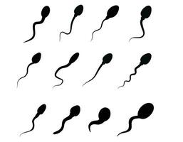 Abstract sperm icon, sperm icon, and sperm vector that runs towards the egg. On a white background, the competition concept