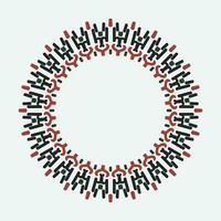 Circular pattern in traditional Palestinian style, vector design element