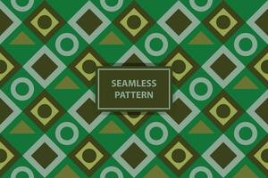 Green Seamless abstract geometric pattern. Vector Illustration.