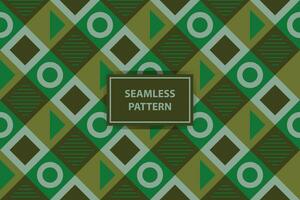 Green Seamless abstract geometric pattern. Vector Illustration.