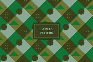 Green Seamless abstract geometric pattern. Vector Illustration.