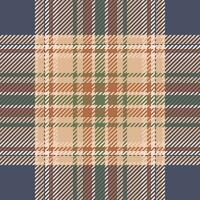 Plaid check pattern. Seamless fabric texture. Tartan textile print. vector