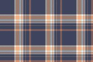 Plaid background, check seamless pattern in blue. Vector fabric texture for textile print, wrapping paper, gift card or wallpaper.
