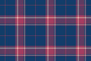 Plaid background, check seamless pattern in blue. Vector fabric texture for textile print, wrapping paper, gift card or wallpaper.