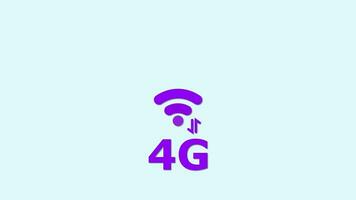 4G network icon animated 4k video
