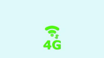 4G network icon animated 4k video