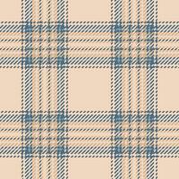 Fabric pattern background of seamless texture tartan with a plaid check vector textile.