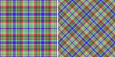 Fabric textile texture of background vector tartan with a check plaid pattern seamless.