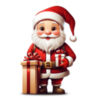 Navidad linda Papa Noel claus ai generativo png