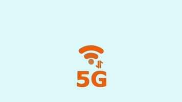 5g Rete icona animato 4k video