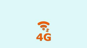 4g Rete icona animato 4k video