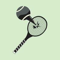 tennis ball and racket in vector format