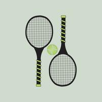 tenis pelota y raqueta en vector formato