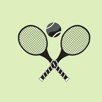 tennis ball and racket in vector format