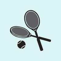 tennis ball and racket in vector format