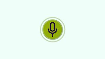 microphone voix contrôle icône animation video