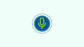 Microphone Voice Control Icon Animation video