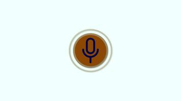 Microphone Voice Control Icon Animation video