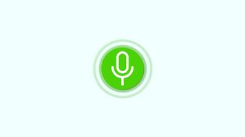 Microphone Voice Control Icon Animation video