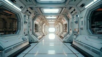 photo of space station interior Generative AI