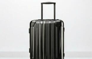 Black travel suitcase. AI Generative photo