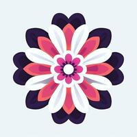 AI generated Flower Icon Clip Art Avatar Sticker Decoration Simple Background photo