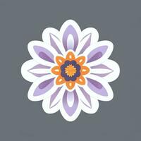 AI generated Flower Icon Clip Art Avatar Sticker Decoration Simple Background photo