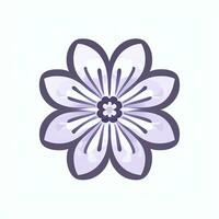 AI generated Flower Icon Clip Art Avatar Sticker Decoration Simple Background photo