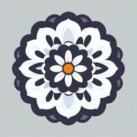 AI generated Flower Icon Clip Art Avatar Sticker Decoration Simple Background photo