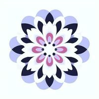 AI generated Flower Icon Clip Art Avatar Sticker Decoration Simple Background photo