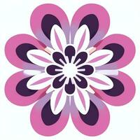 AI generated Flower Icon Clip Art Avatar Sticker Decoration Simple Background photo